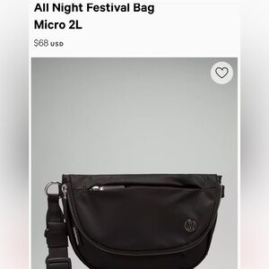 Lululemon all night festival bag